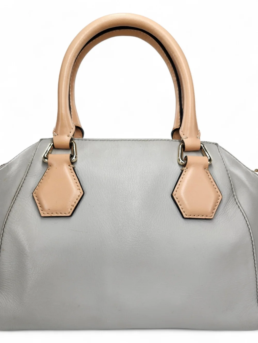 Kate Spade Parnell Street Mini Pippa Magnolia Light Smoke Grey & Tan Satchel